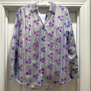 Sequin Star Long Sleeve Women’s Top